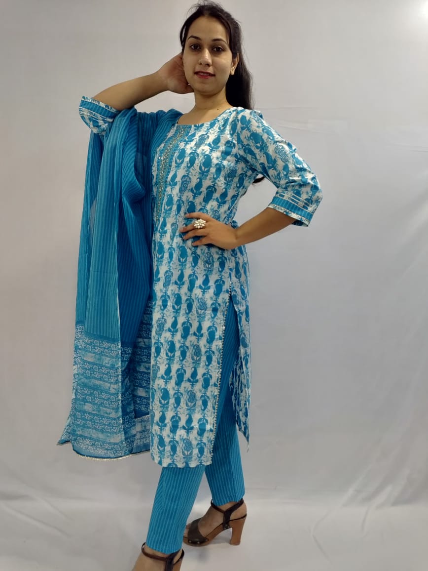 Neetu Kurti, Pant and Dupatta Set
