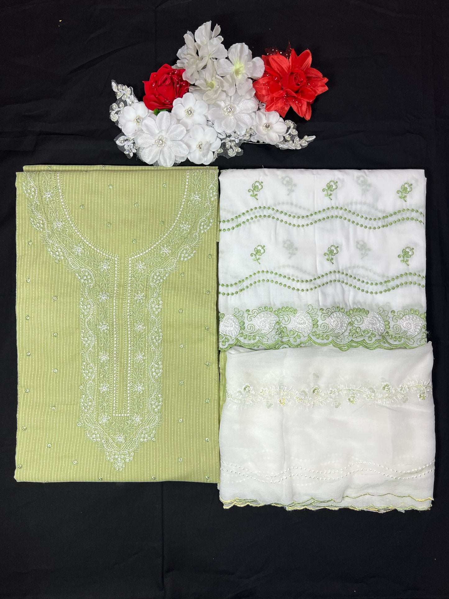 Unstiched Top, Bottom and Dupatta