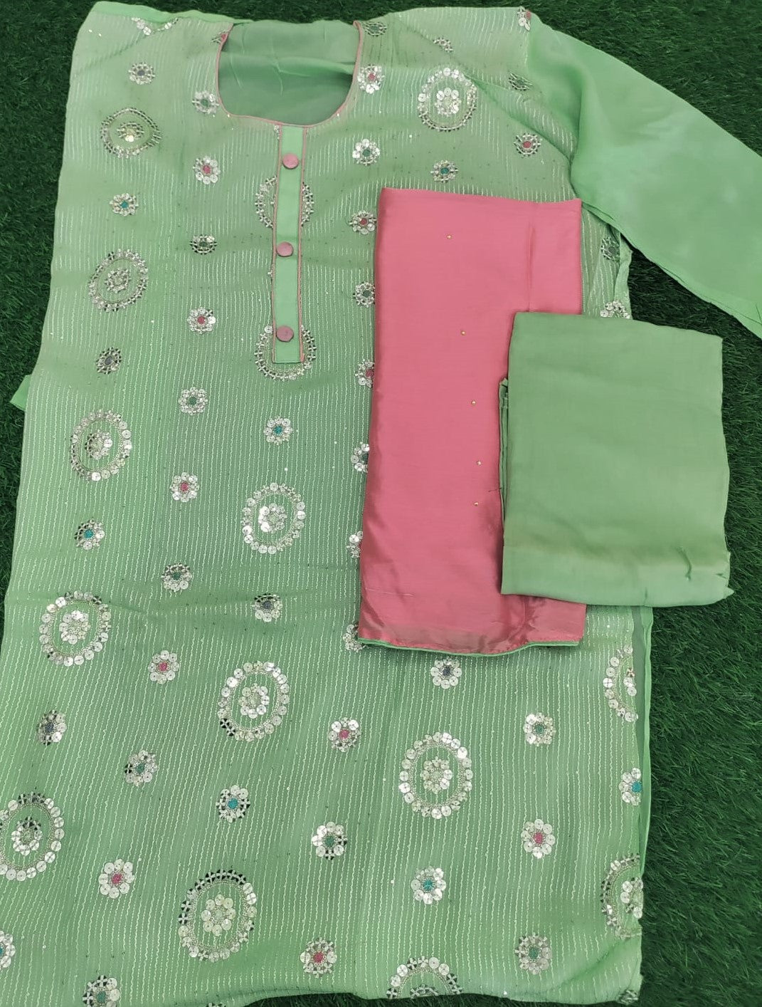 Unstiched Top, Bottom and Dupatta