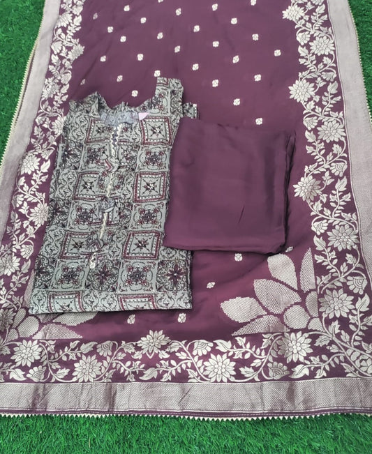 Unstiched Top, Bottom and Dupatta