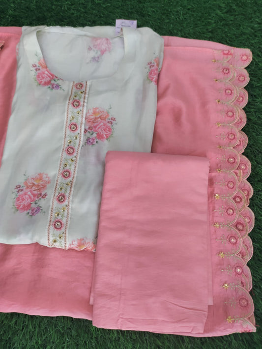 Unstiched Top, Bottom and Dupatta