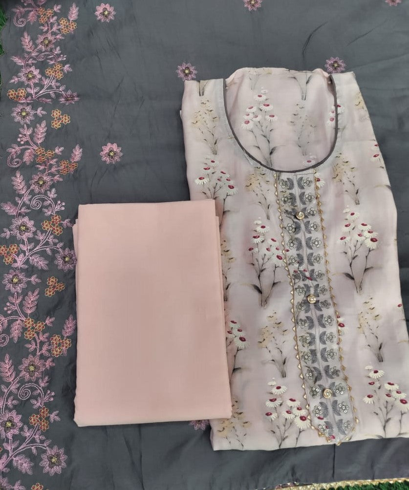 Unstiched Top, Bottom and Dupatta