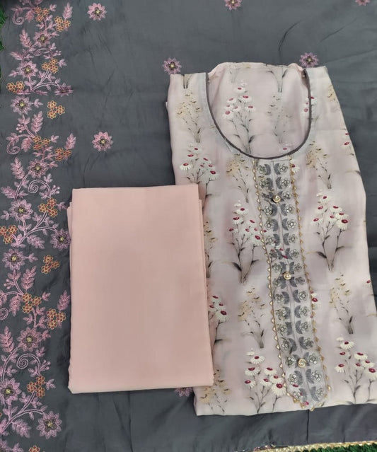 Unstiched Top, Bottom and Dupatta