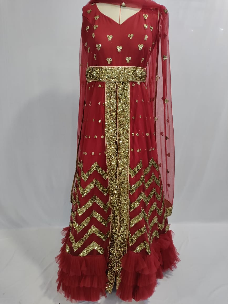 Party Wear One Piece with Dupatta