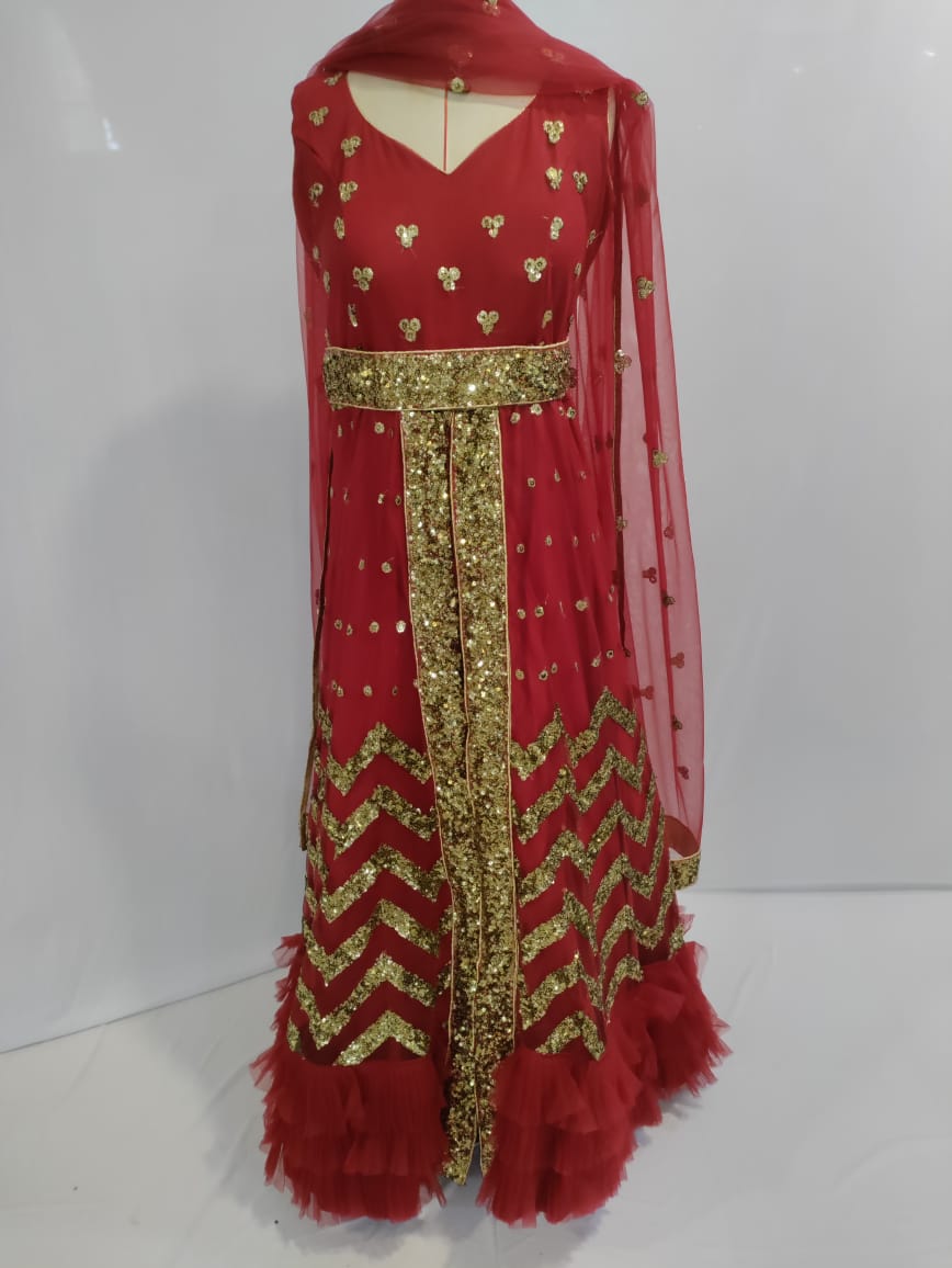 Party Wear One Piece with Dupatta