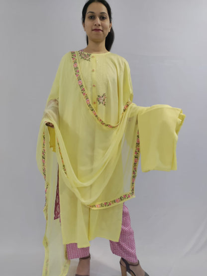 Unstiched Kurti, Bottom and Dupatta