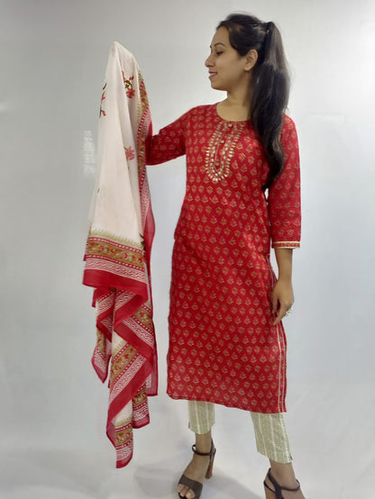 Kurti, Pant and Dupatta Set