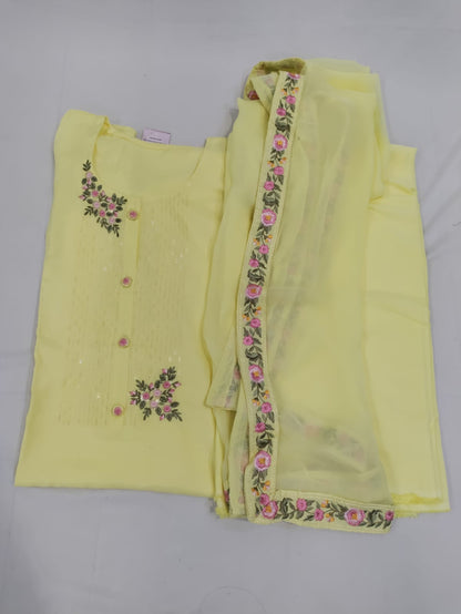 Unstiched Kurti, Bottom and Dupatta