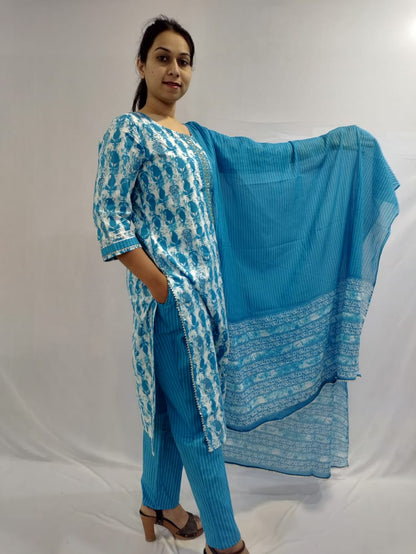 Kurti, Pant and Dupatta Set