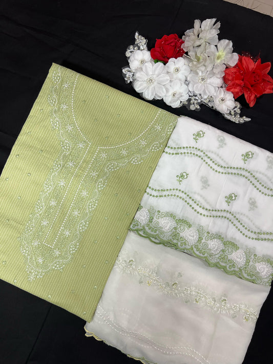 Unstiched Top, Bottom and Dupatta