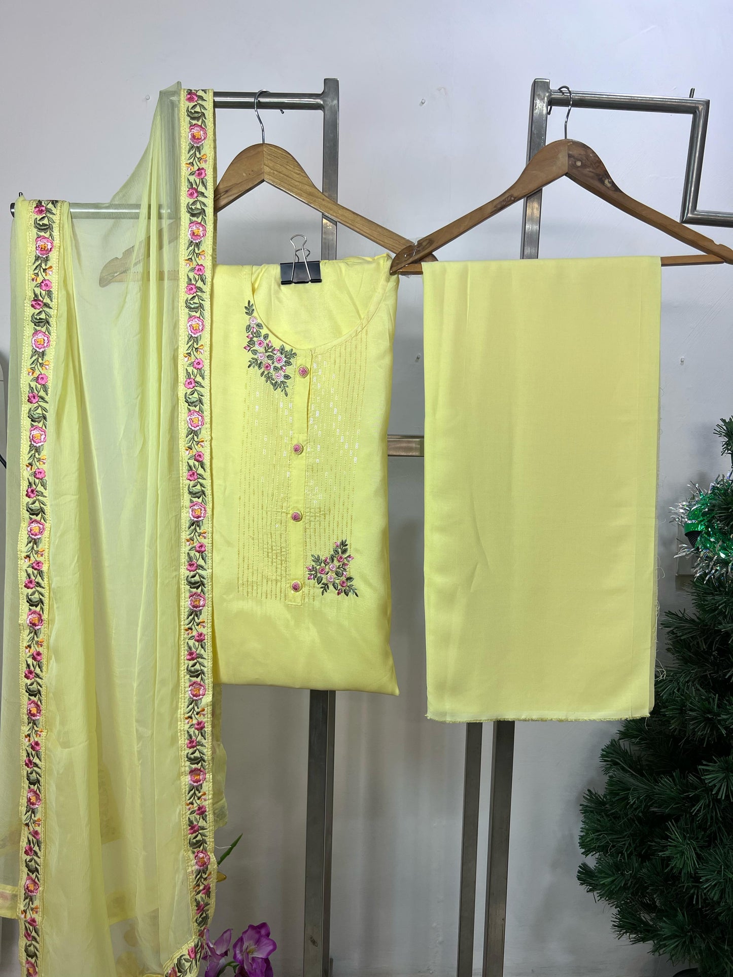 Unstiched Kurti, Bottom and Dupatta