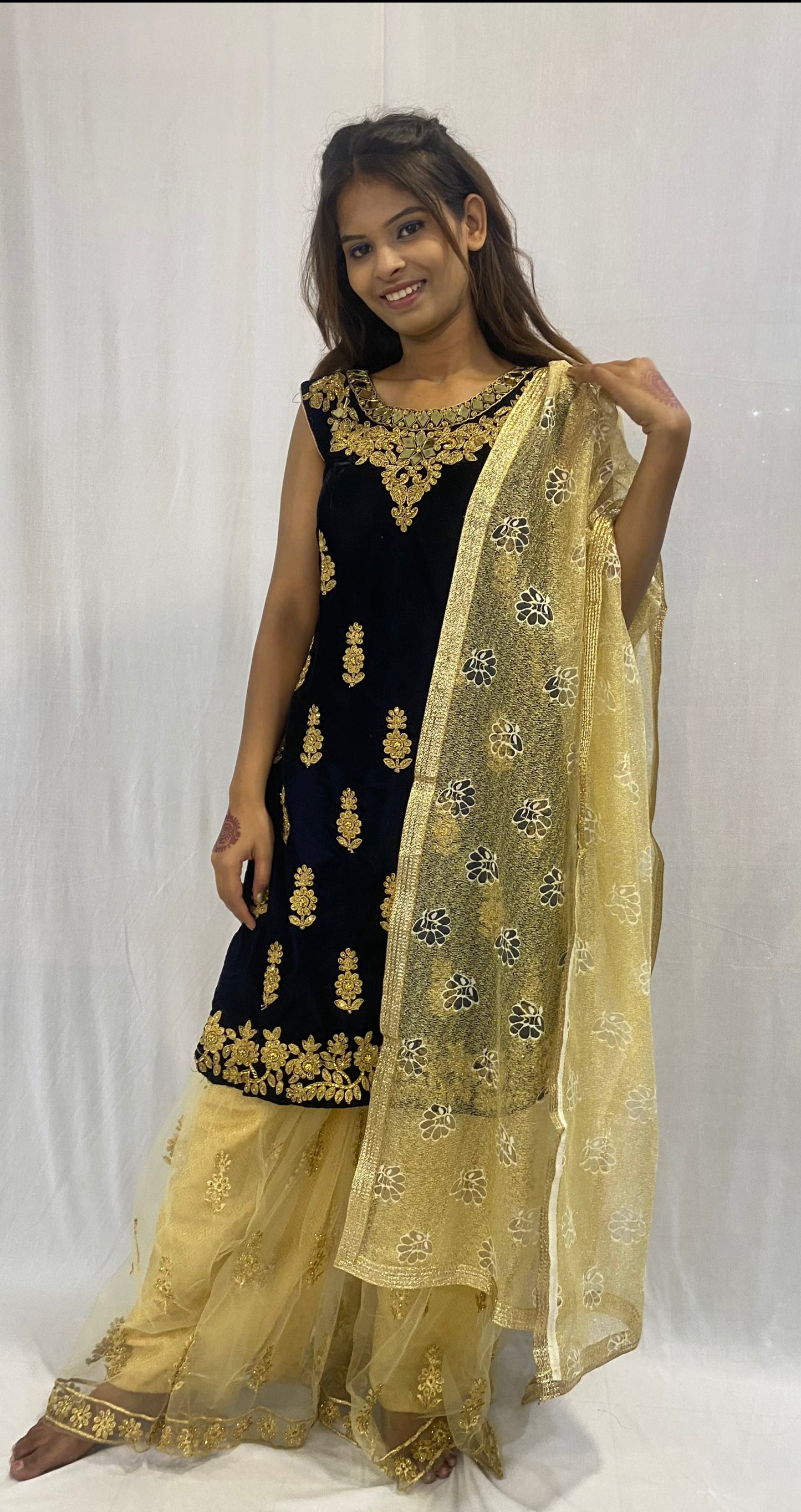 Kurti, Plazo Pant and Dupatta Set