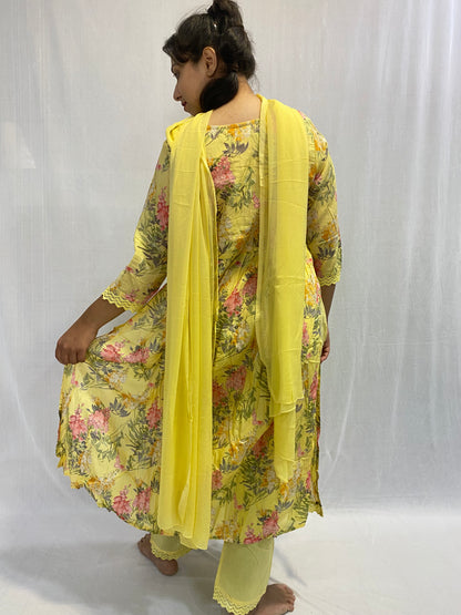 Kurti, Plazo Pant and Dupatta Set