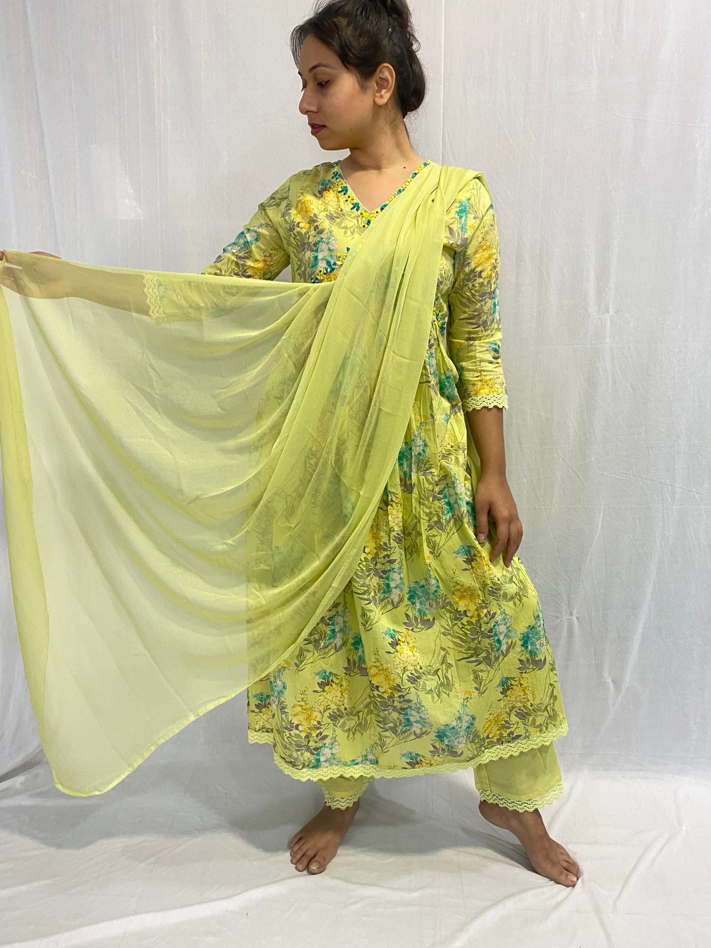 Kurti, Plazo Pant and Dupatta Set