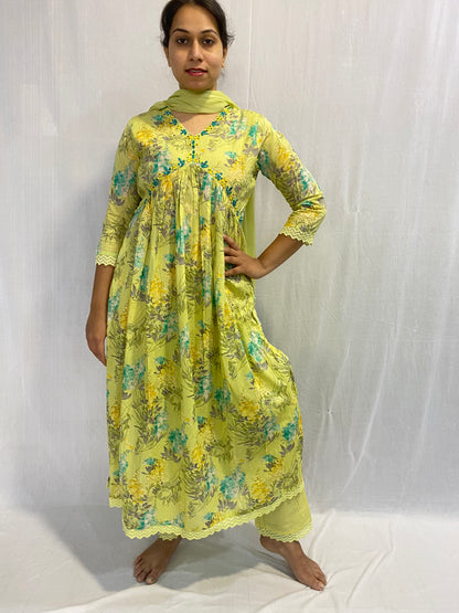 Kurti, Plazo Pant and Dupatta Set