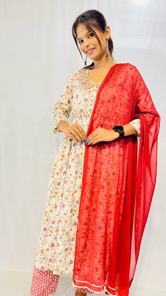 Kurti, Plazo Pant and Dupatta Set