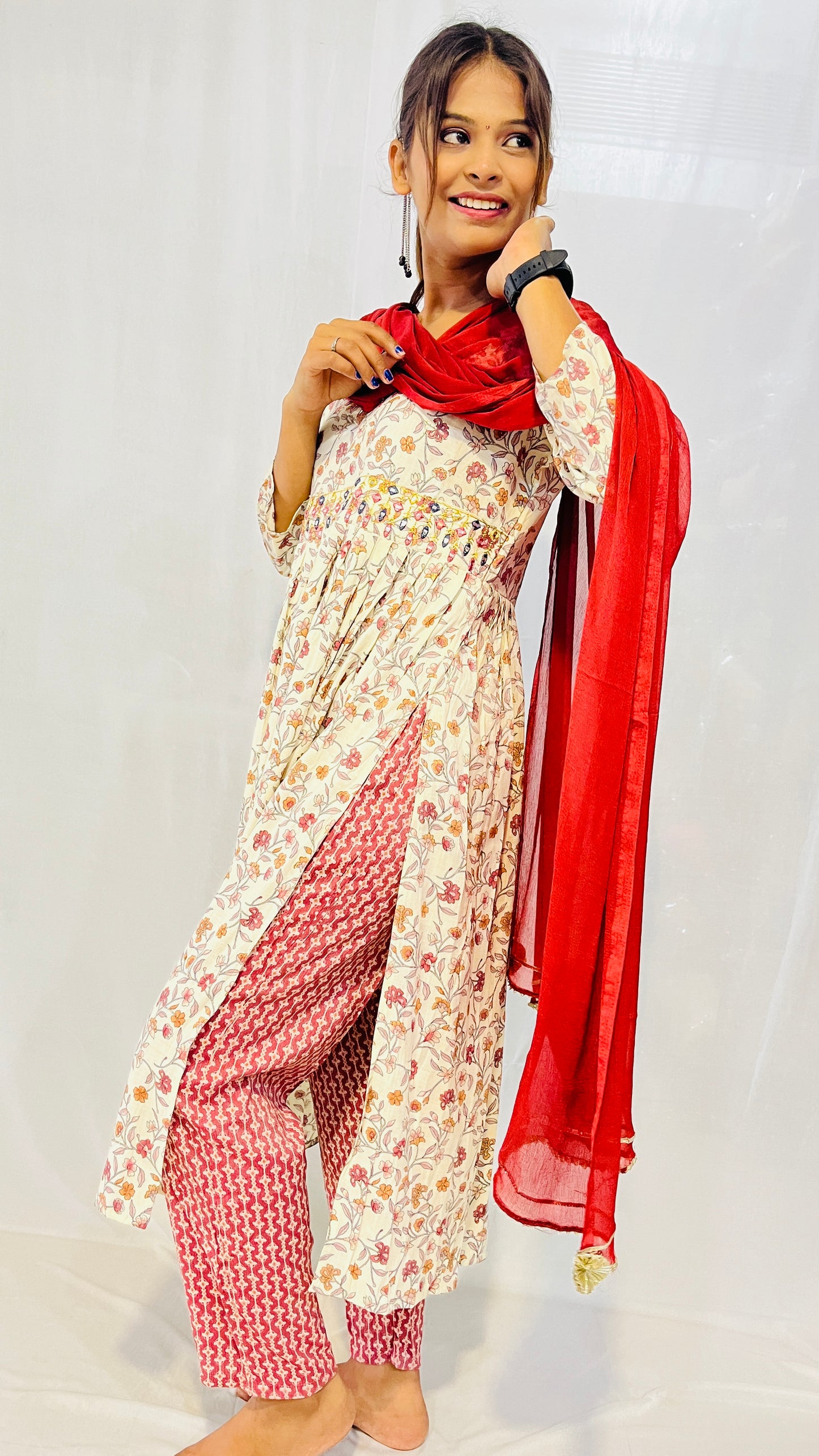 Kurti, Plazo Pant and Dupatta Set