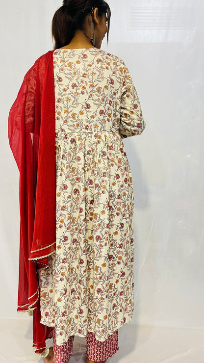 Kurti, Plazo Pant and Dupatta Set