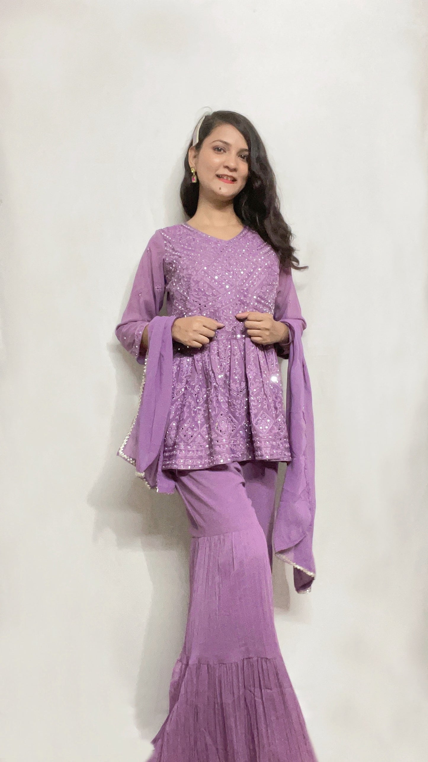 Ready Made Garara Kurti, Pant, & Dupatta